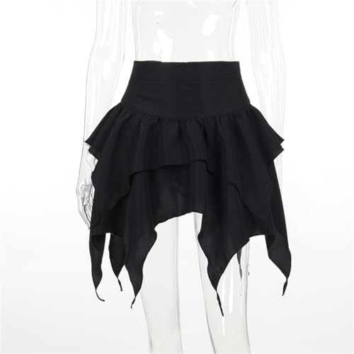 Asymmetrical Steampunk Gothic Mini Skirt for Women