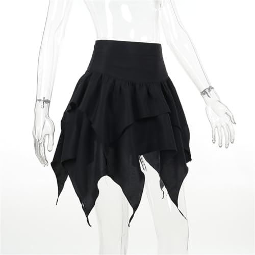 Asymmetrical Steampunk Gothic Mini Skirt for Women