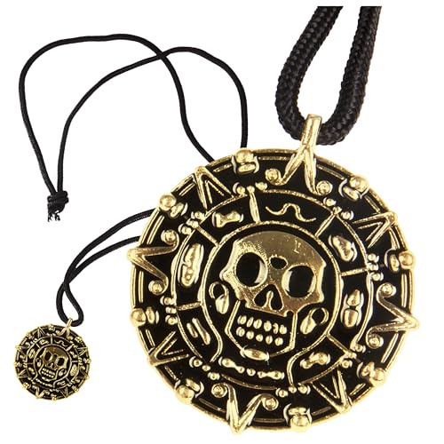 Pirates of the Caribbean Inspired Skull Coin Necklace