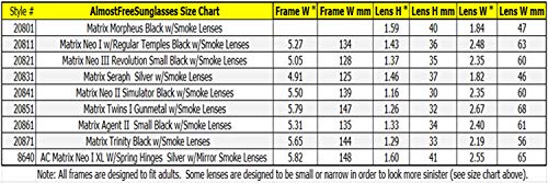 Neo Sunglasses 20811 Black with Smoke Lenses Fashion