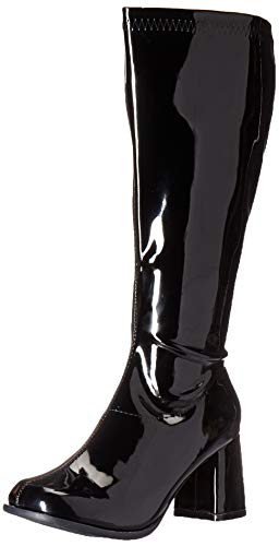 Black Patent Knee High Boots, Cat Woman