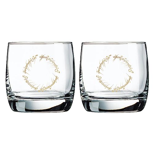 Fellowship of The Ring Whiskey Glasses Set 10 Oz