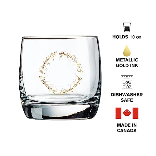 Fellowship of The Ring Whiskey Glasses Set 10 Oz