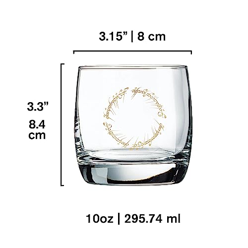 Fellowship of The Ring Whiskey Glasses Set 10 Oz
