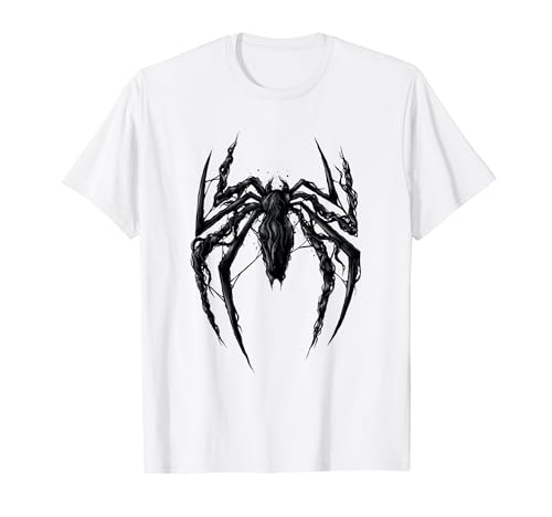 Venomized Black Spider Chest Emblem Fantasy T-Shirt