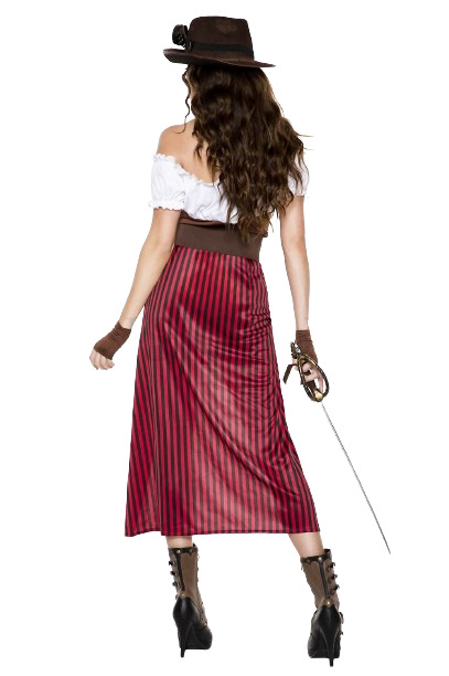 Steampunk Pirate Costume Set for Women - 5pc