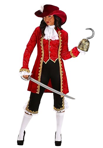 Women's Captain Hook Pirate Costume for Halloween & Cosplay