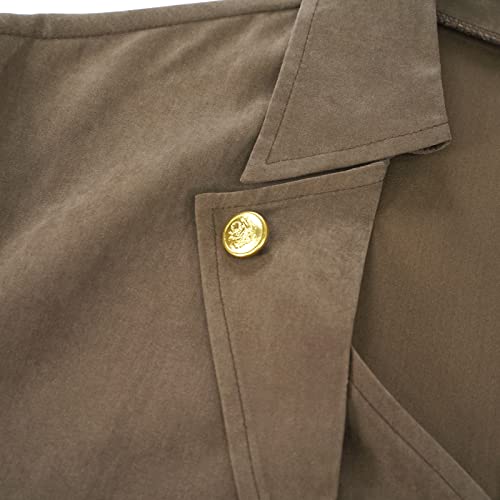 Brown Steampunk Frock Coat for Men (Large)