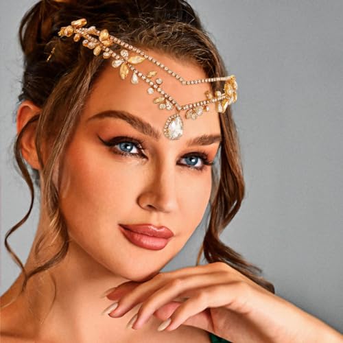 Goddess Gold Crown Tiaras for Women