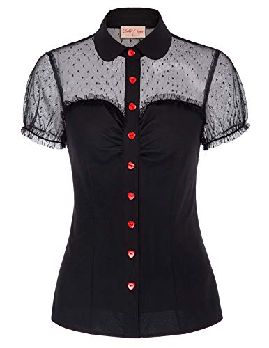 Goddess Style Polka Dot Sheer Top Size M