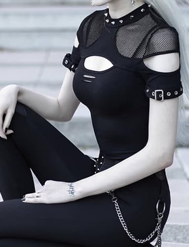 Gothic Punk Hollow Out Harajuku Tee Blouse