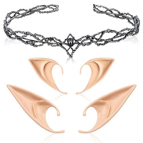 Elf Ears & Fairy Crown Set with Latex Ears