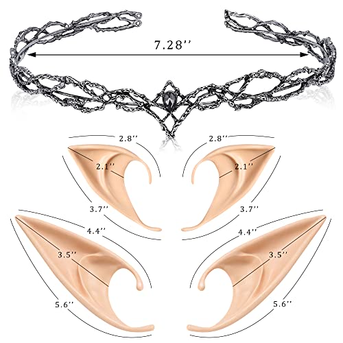 Elf Ears & Fairy Crown Set with Latex Ears