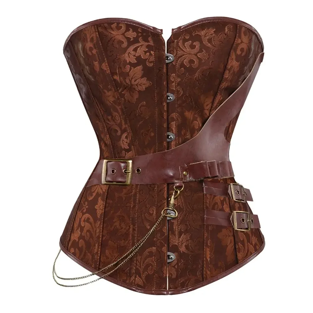 Women's Leather Corset with Buckle