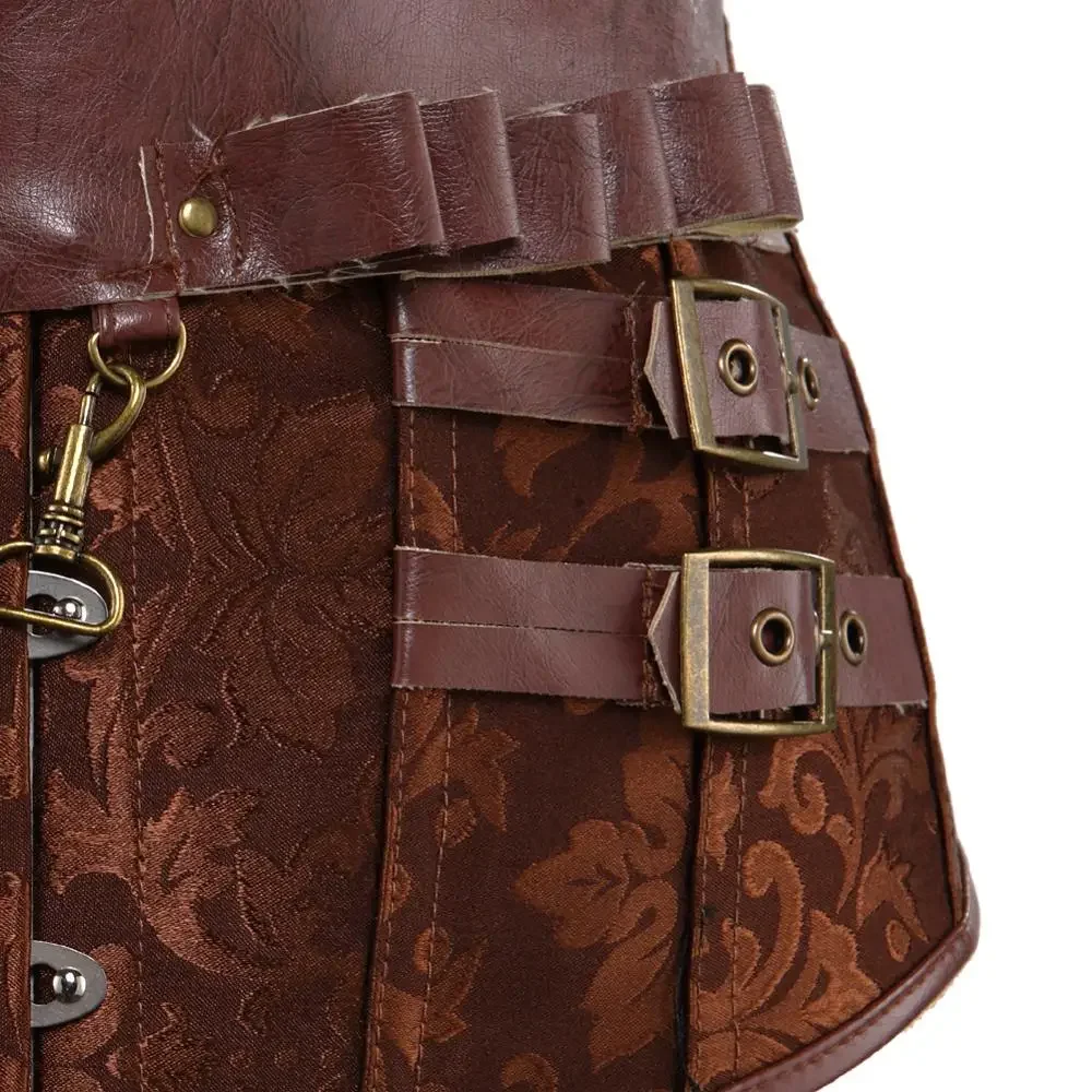 Women's Leather Corset with Buckle