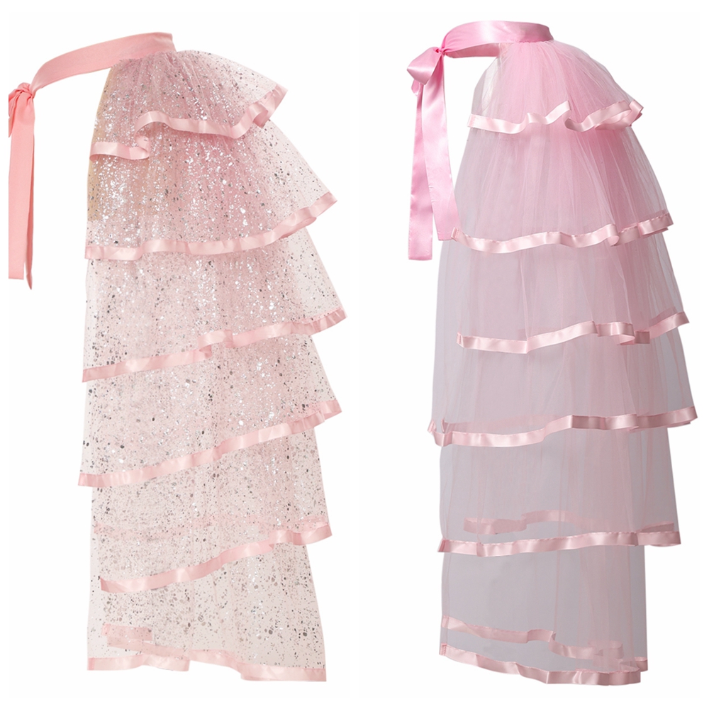 Gothic Steampunk Ruffled Tie-up Tutu Fantasy Skirt