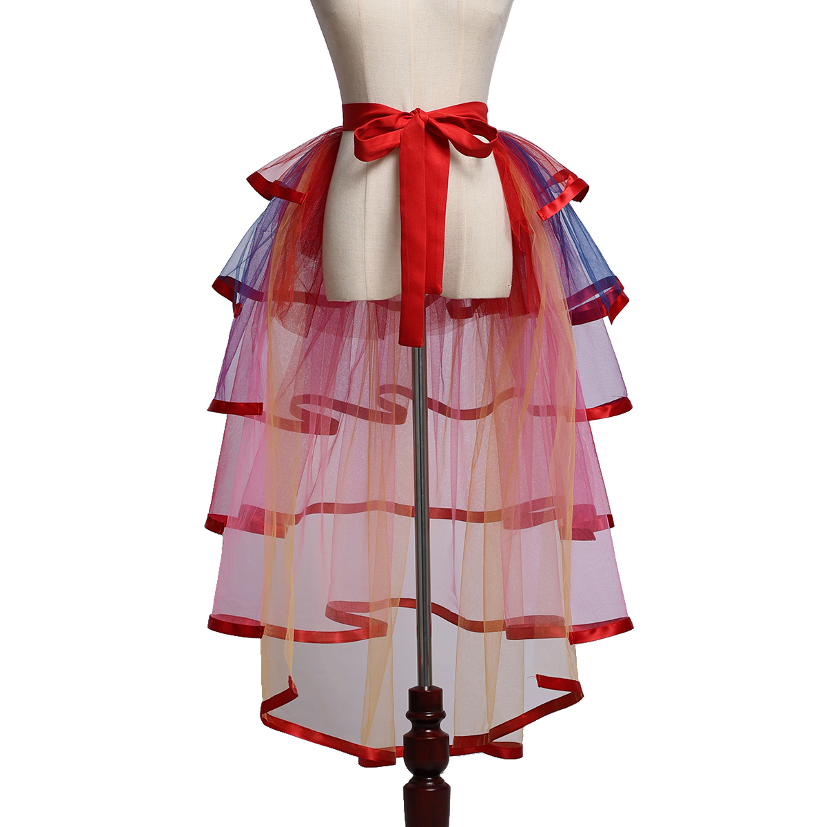 Gothic Steampunk Ruffled Tie-up Tutu Fantasy Skirt