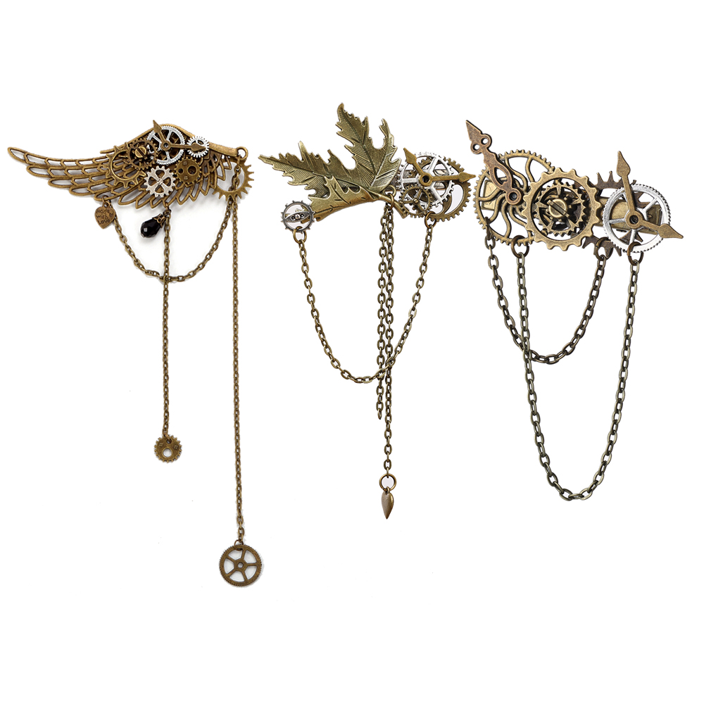 Steampunk Gear Hair Clips for Women and Girls