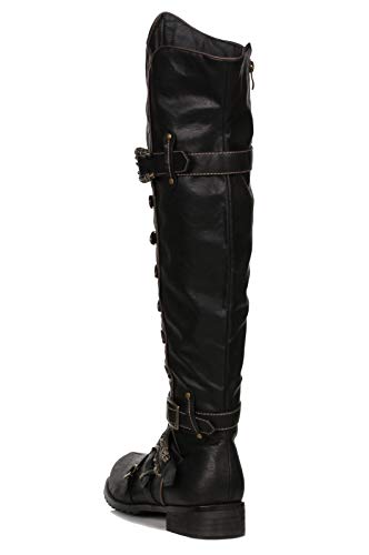 Men's Steampunk Costume Boots - Combat Shoes, Black