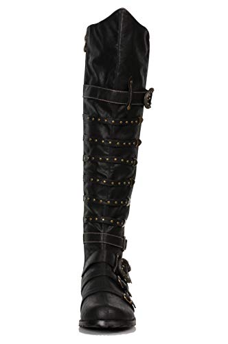 Men's Steampunk Costume Boots - Combat Shoes, Black