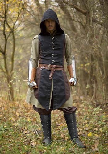 Black Faux Leather Medieval Leg Armor Boot Covers