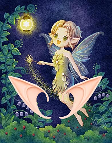 Fairy Rhinestone Circlet Crown with Elf Ears