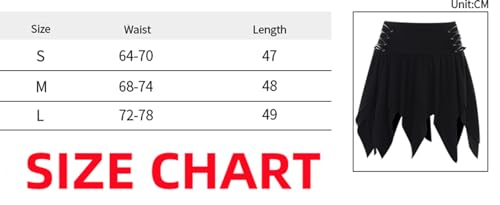 Black Gothic Bandage Skirt - High Waist A-line