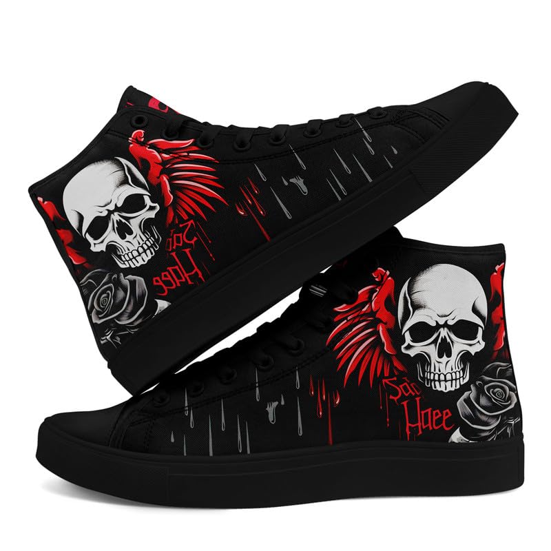 Skulls High Top Gothic Sneakers for Men/Women