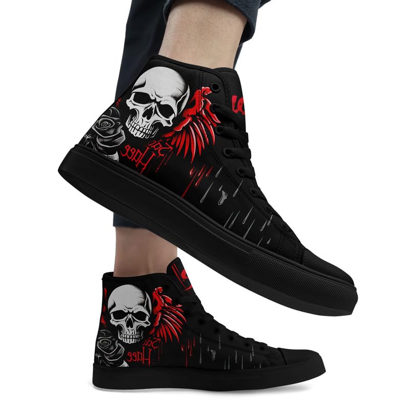 Skulls High Top Gothic Sneakers for Men/Women