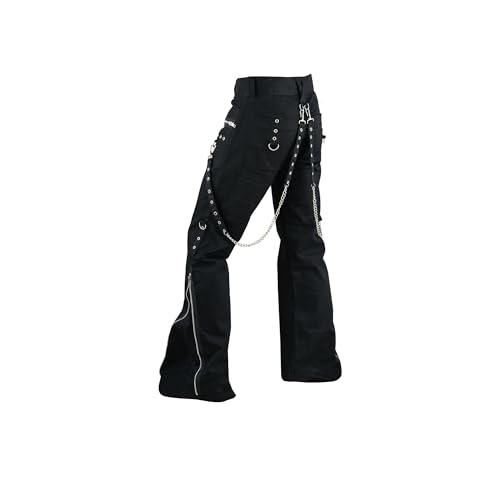 Black Rhinestone Chains for Emo Gothic Pants - XL