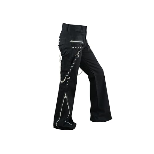 Black Rhinestone Chains for Emo Gothic Pants - XL