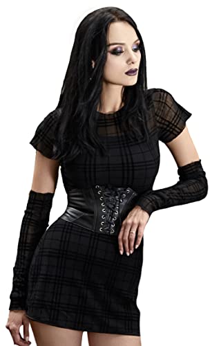 MEOWCOS Women’s Gothic Punk High Collar Short Dress