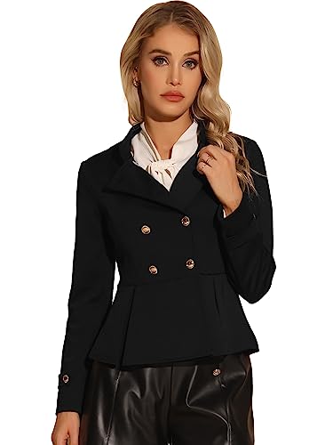 Steampunk Peplum Jacket Lapel Collar Office Blazer