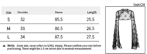 XCJIKUKE Gothic Lace Bolero Shrug Fairy Top