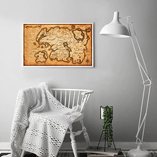 XIHOO Elder Scrolls Tamriel Map Poster 12"x18