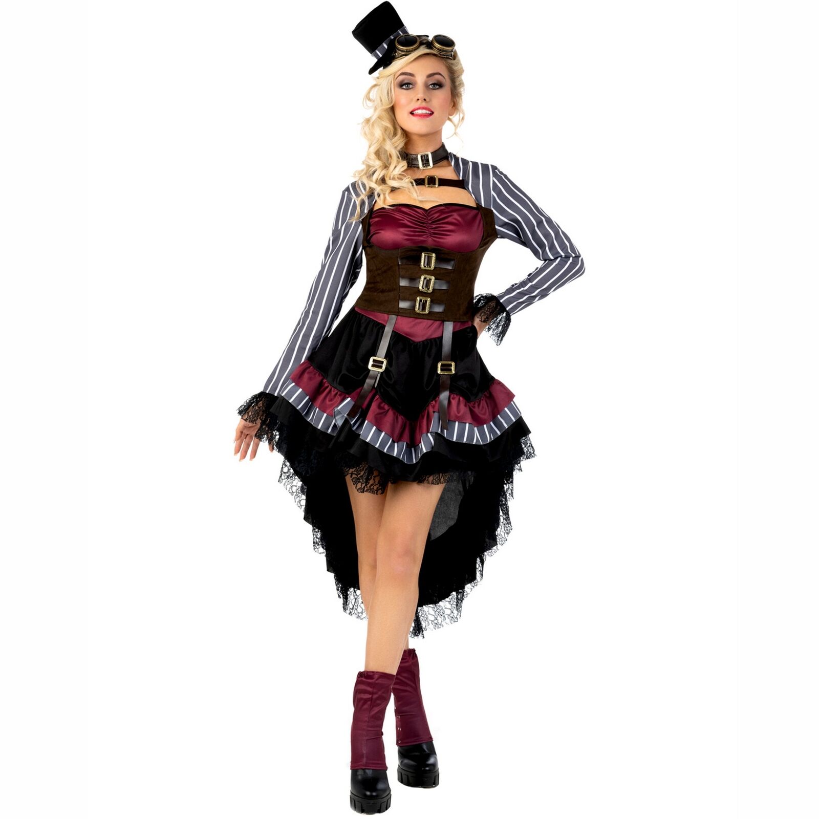 Deluxe Steampunk Costume & Hat Gothic Victorian Outfit