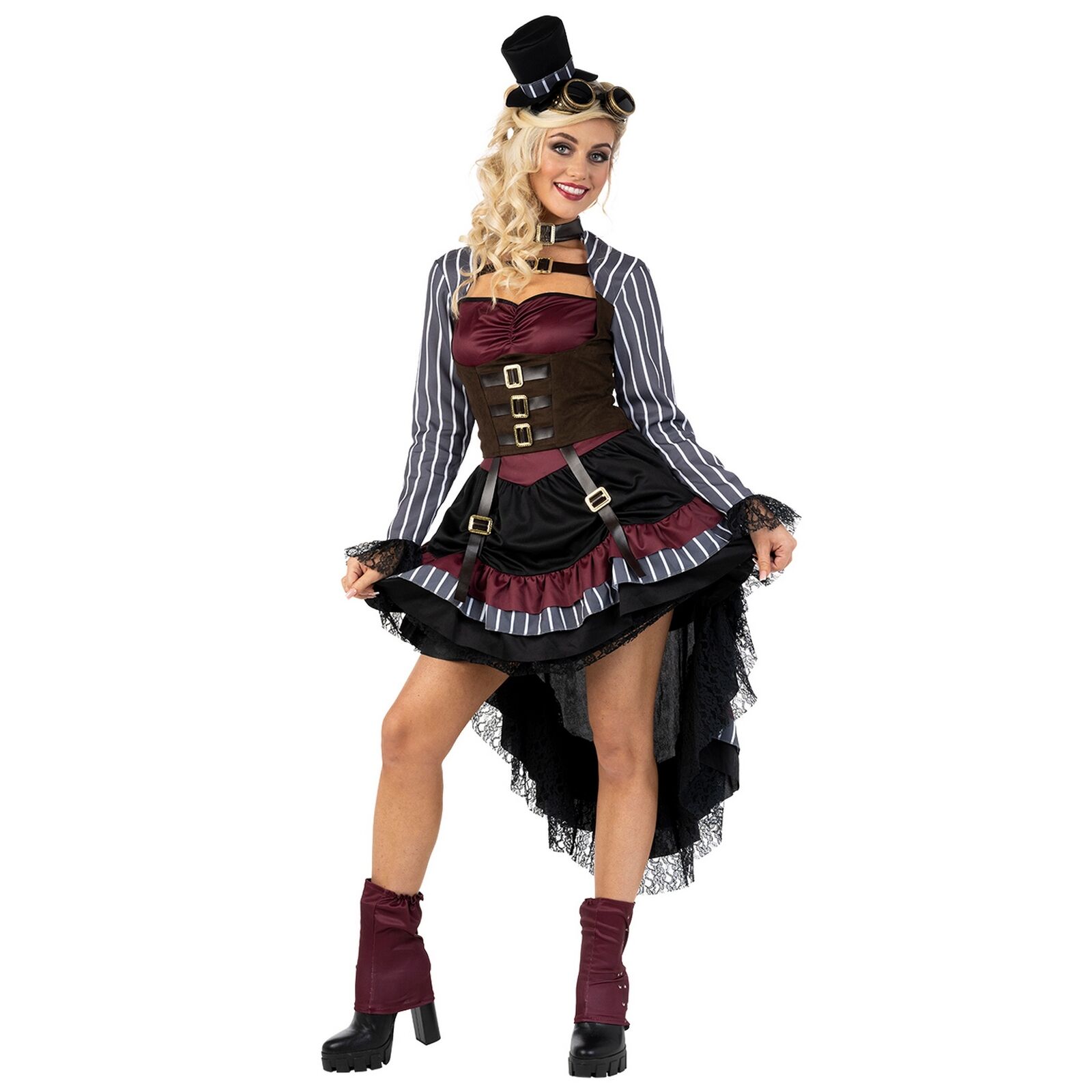Deluxe Steampunk Costume & Hat Gothic Victorian Outfit