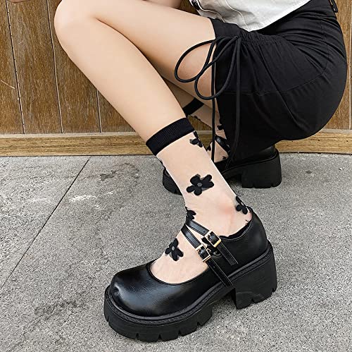 SO SIMPOK Gothic Platform Mary Jane Ankle Pumps