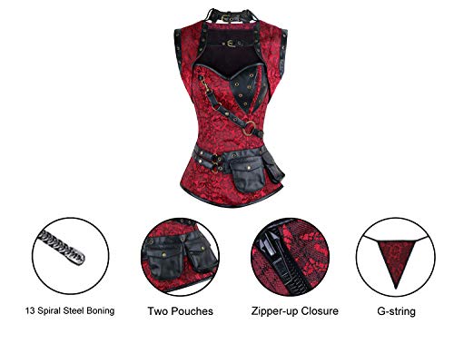 Steampunk Corset Top with Jacket & Belt