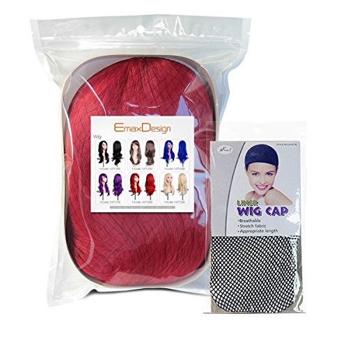  Wavy Red Cosplay Wig 28"