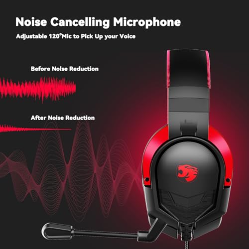 Gaming Headset with Mic for PC, PS5