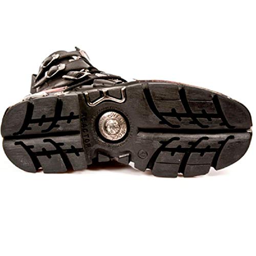 Silver Flame Leather Heavy Punk Gothic Boots 11