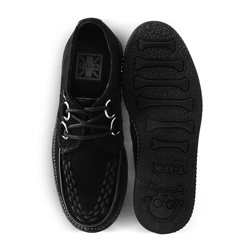 Black Suede Lace-Up Viva Mondo Creepers Platform Shoes