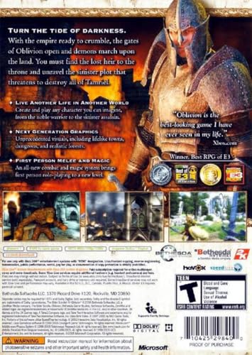 Elder Scrolls IV Oblivion for Xbox Fantasy Gaming