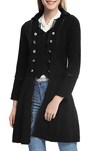 Gothic Steampunk Corset Jacket in Black, Size M