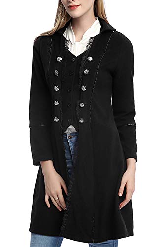 Gothic Steampunk Corset Jacket in Black, Size M