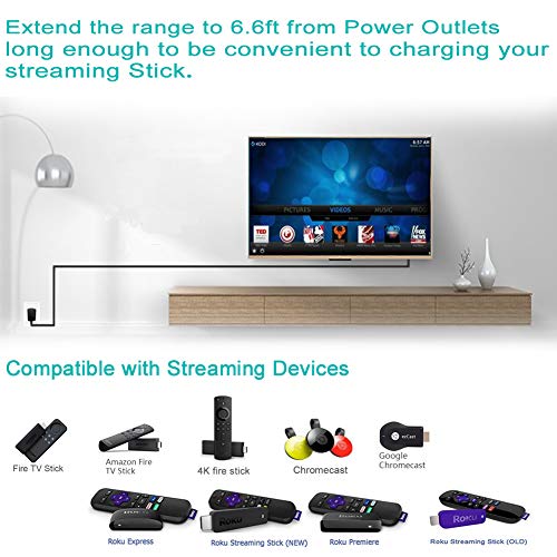 USB Power Cord for Fire TV Stick, Roku Streaming Stick