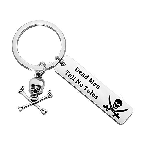 Pirate Skull Crossbones Keychain - Caribbean Inspired Jewelry