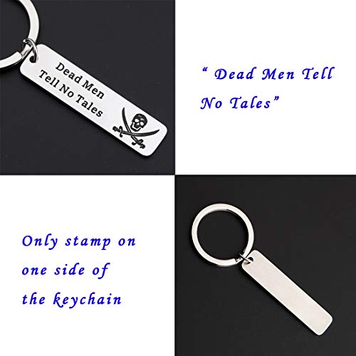 Pirate Skull Crossbones Keychain - Caribbean Inspired Jewelry
