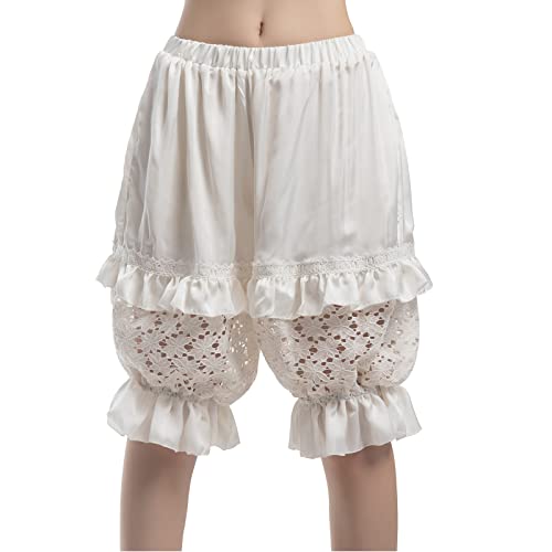 Fantasy Steampunk Lace Ruffled Bloomer Shorts S/M